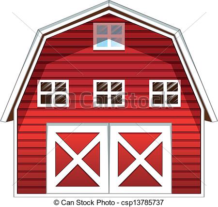 Vectors Of A Red Barn House   Illustration Of A Red Barn House On A