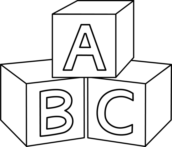 Abc Blocks Clipart Black And White   Clipart Panda   Free Clipart