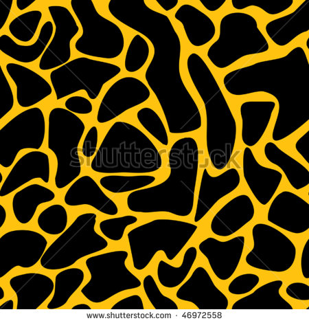 Abstract Seamless Background Of Yellow Black Skin Of Animal  Vector    