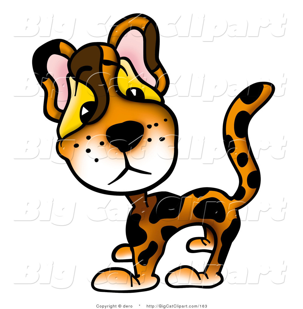 Big Cat Clipart Of A Leopard With Big Eyes By Dero 163 Jpg