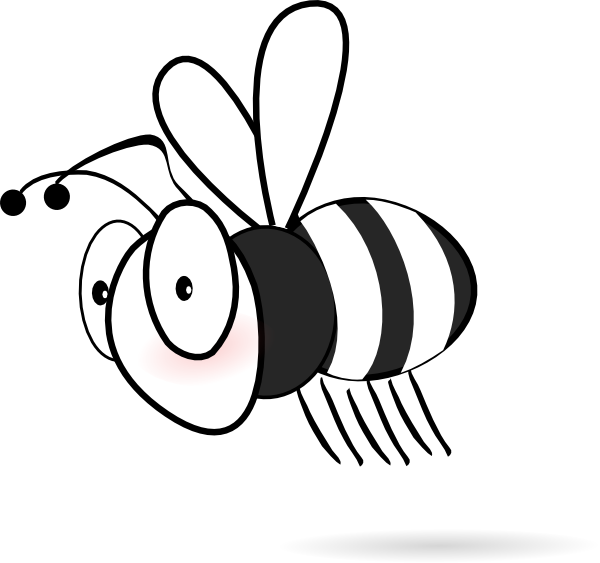 Black And White Bee Clip Art At Clker Com   Vector Clip Art Online    