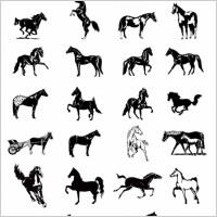 Black And White Horse Clip Art Pictures