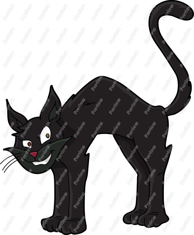 Black Cat Clip Art   Royalty Free Clipart   Vector Image