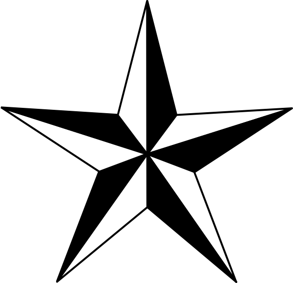 Black Nautical Star Clip Art At Clker Com   Vector Clip Art Online