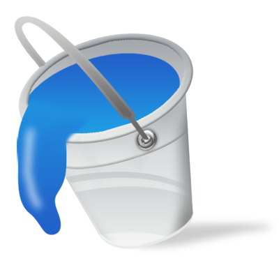 Blue Bucket Color Fill Paint Icon Clipart