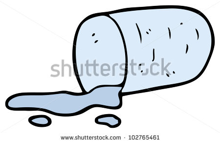 Cartoon Bucket Of Water Spilling Cartoon Spilled Water   Stock