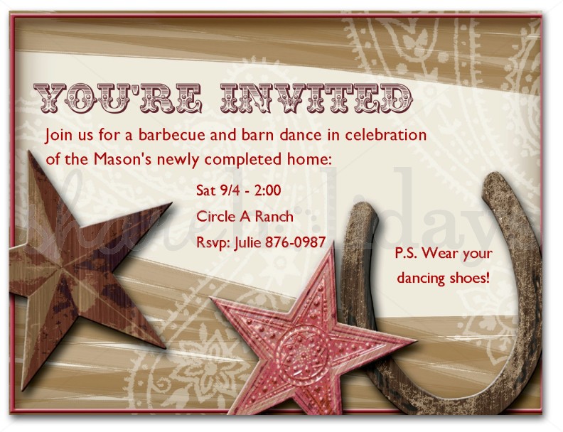 Country House Warming Invitation   Page 1