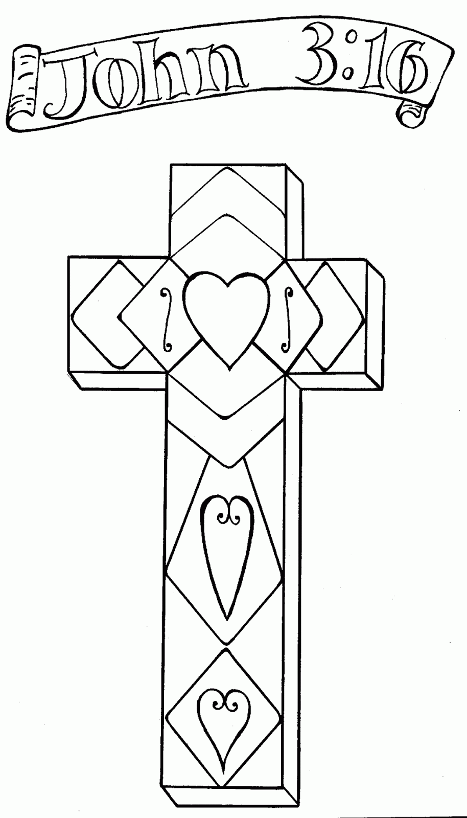 Cruz Para Colorear   Dibujos Cristianos Para Colorear