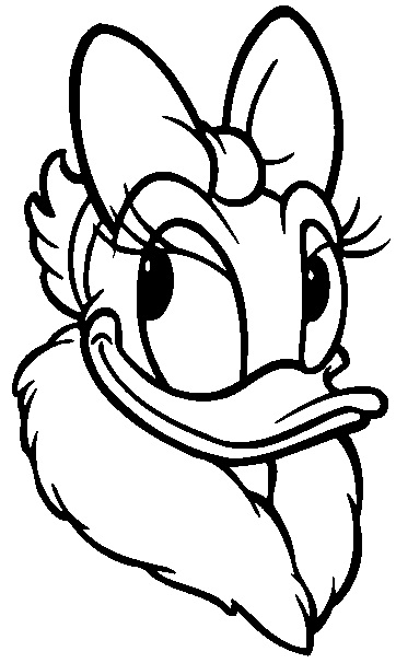Daisy Duck Face To Color   Coloring Pages Sheets