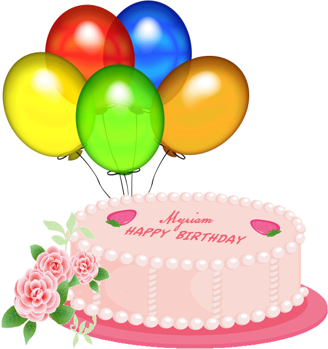 Firmas Connie  Pink Happy Birthday Cake Png Clipart