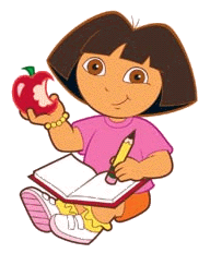 Girl Studying Clipart