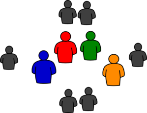 Group Of People In Round Clip Art