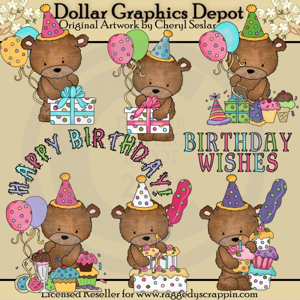 Happy Birthday Teddy Bear Clipart Bailey Bear Happy Birthday