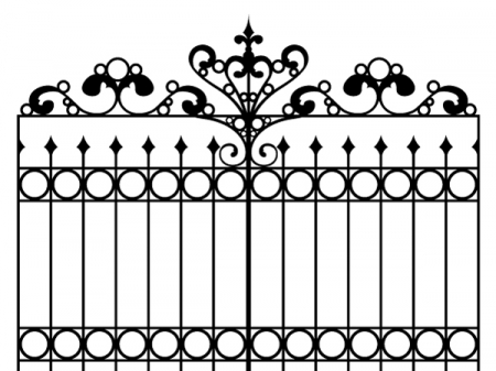 Home   Vintage   Wrought Iron Gate Vector Background
