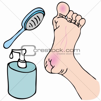Image Description  An Image Of A Dry Foot With Foot Spa Treatment 