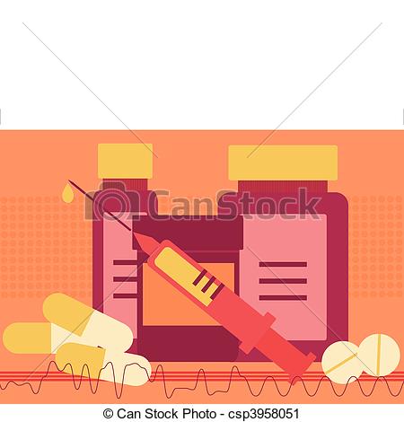 Insulin Bottles And A Syringe Royalty Free Clipart Image On Pinterest