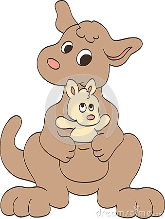 Mother And Baby Animals Clipart Mother Baby Kangaroos 26090974 Jpg