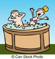 People Enjoying Hot Tub