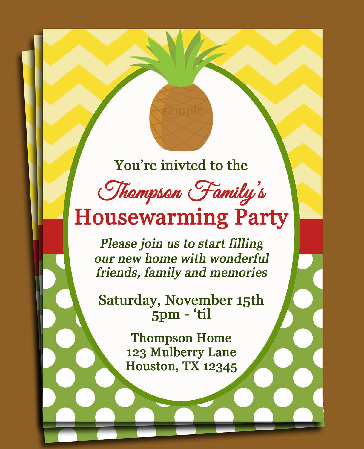 Pineapple Invitation Printable Or Printed With By Thatpartychick