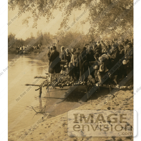 River Blessing The Water As They Stand On A Dock April 15th 1913