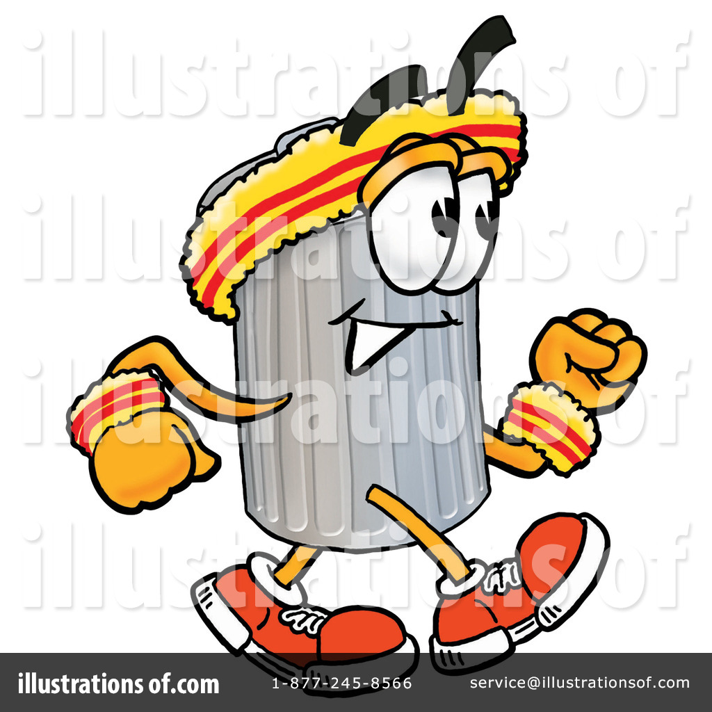 Rolling Trash Can Clipart Trash Can Character