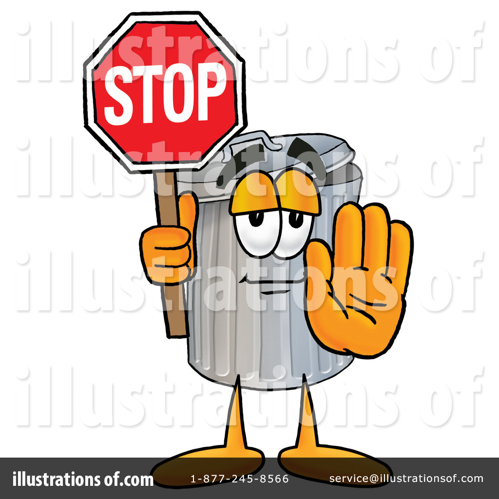 Rolling Trash Can Clipart Trash Can Character