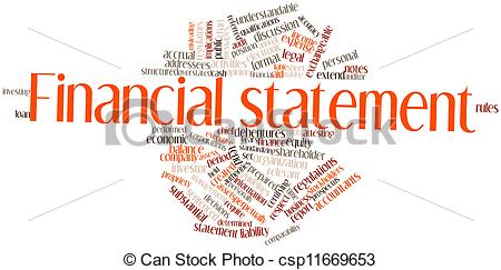 Stock Illustrations Of Word Cloud For Financial Statement   Abstract