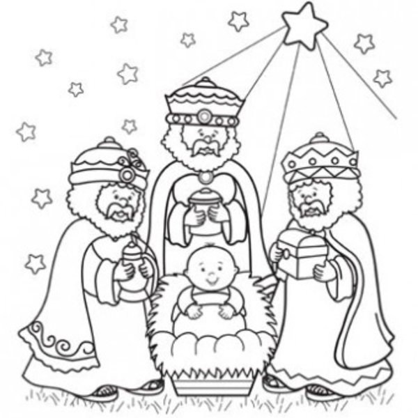 Three Wise Men Coloring Page   All About Christmas Coloring Pages
