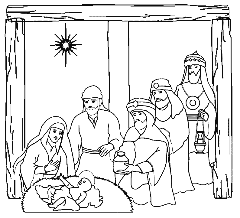 Three Wise Men Coloring Pages   Coloring Kids   Free Printable