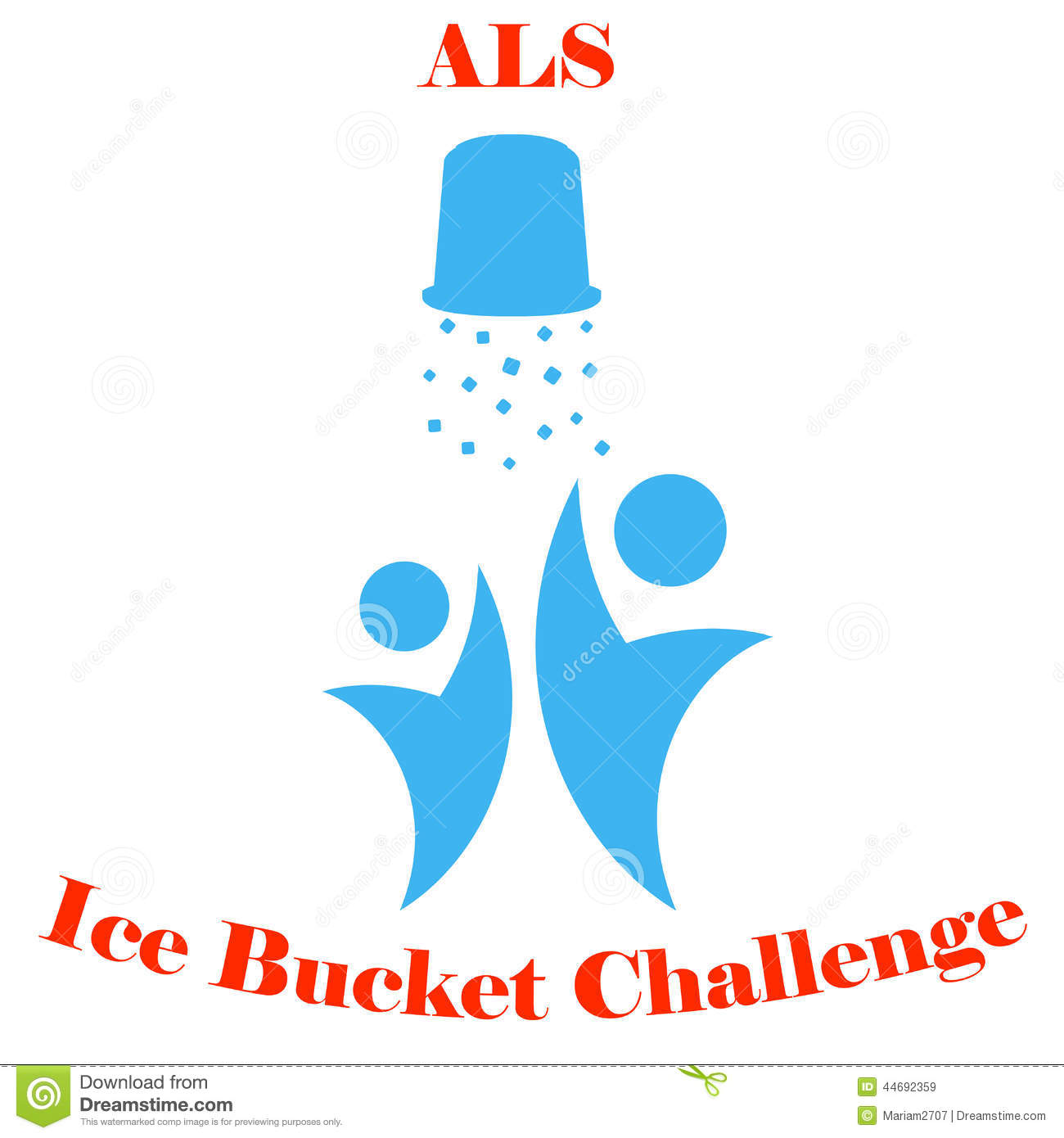 Water Spilling From Red Bucket  Als Ice Bucket Challenge Concept