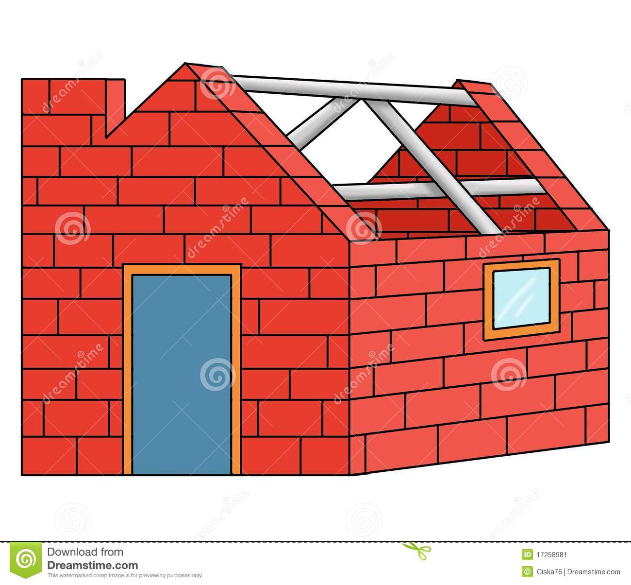 Brick House Clipart Bricks House