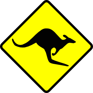 Caution Kangaroo Clip Art At Clker Com   Vector Clip Art Online