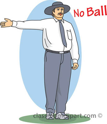 Cricket Clipart   Cricket Umpire No Ball   Classroom Clipart