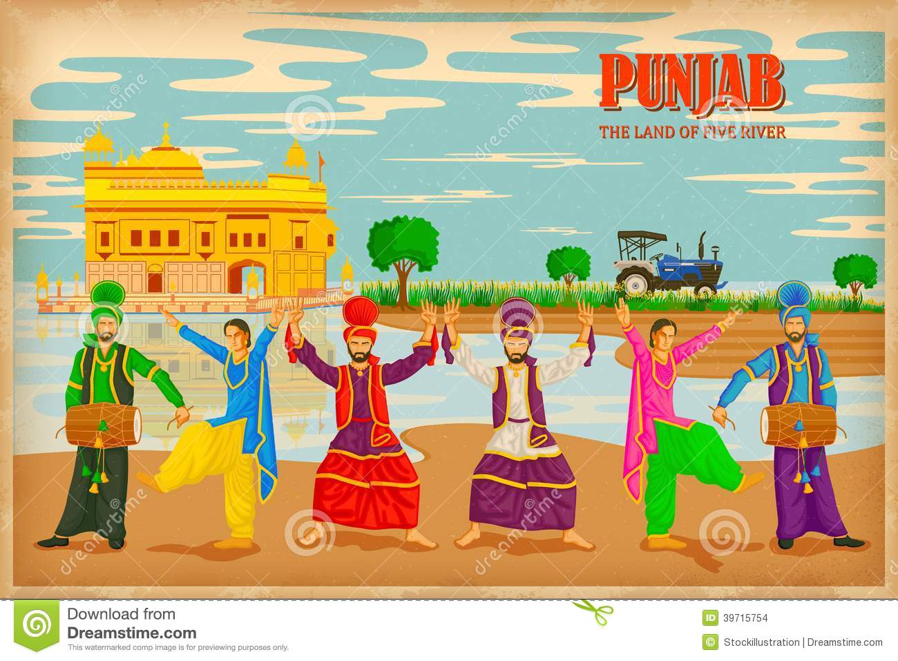 Culture Of Punjab Stock Vector   Image  39715754