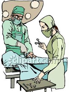 Doctor Doing Surgery   Royalty Free Clipart Picture