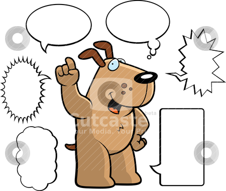 Dog Talking Stock Vector Clipart A Happy Cartoon Dog Talking And    