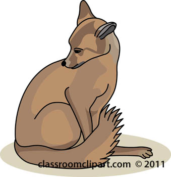 Fox Clipart   Sitting Fox Animal 0509   Classroom Clipart