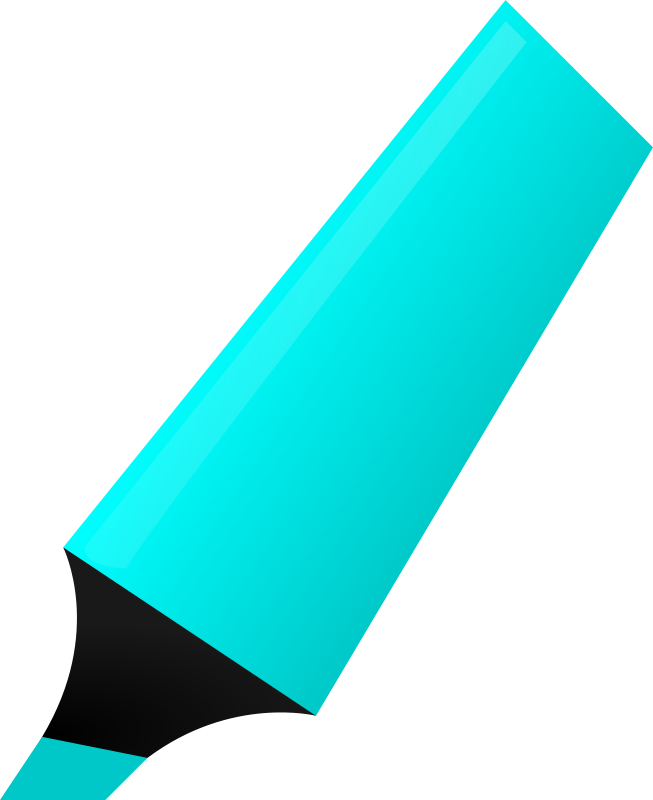 Free Clipart  Cyan Highlighter   Objects