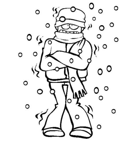 Freezing On Snow Winter Coloring Page   Seasons   Winter   Pinterest