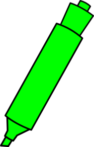 Green Highlighter Marker Clip Art At Clker Com   Vector Clip Art
