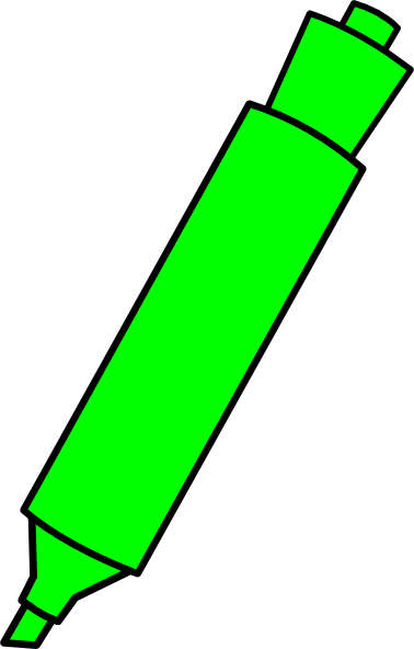 Green Highlighter Marker Clip Art At Clker Com   Vector Clip Art