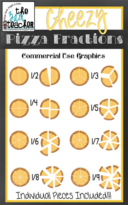 Home Other Files Clip Art Cheesy Pizza Fractions Mega Clipart Set