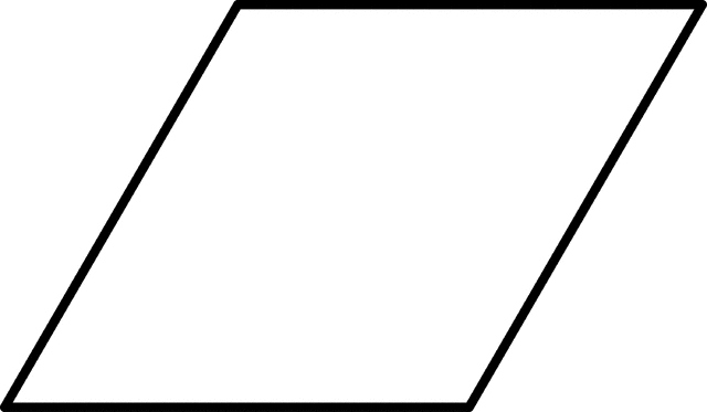 Large Rhombus For Pattern Block Set   Clipart Etc