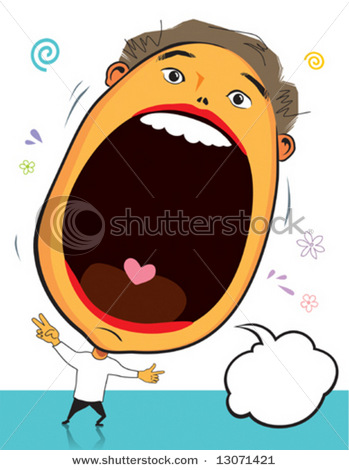 Mouth Yelling Clipart Funny Picture Showing A Boy With A Big Head And