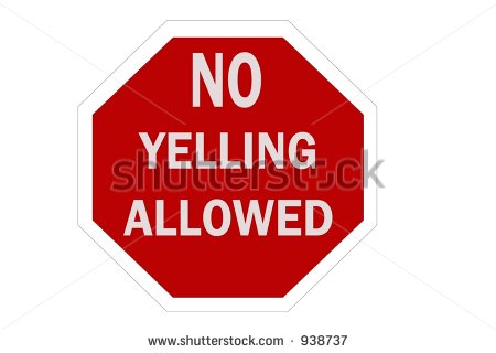 No Yelling Clipart