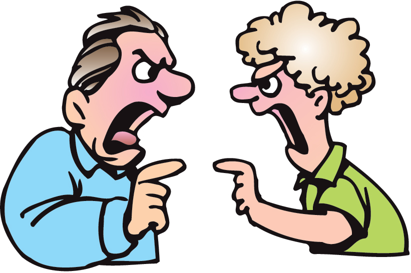 People Yelling At Each Other Clipart The Day At Separate Places
