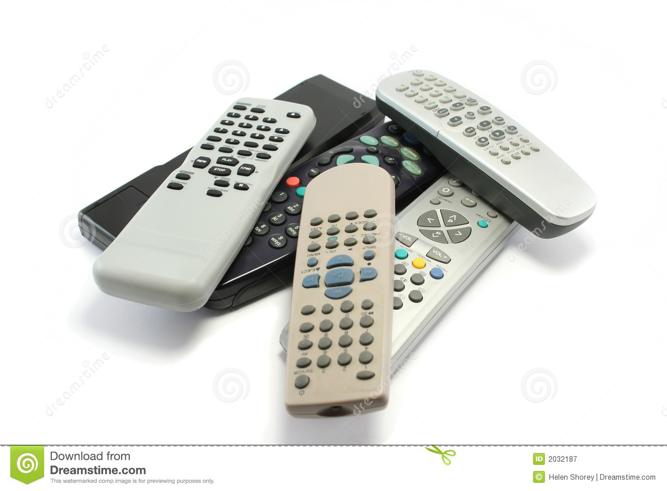 Pile Of Remote Controllers Royalty Free Stock Photography   Image