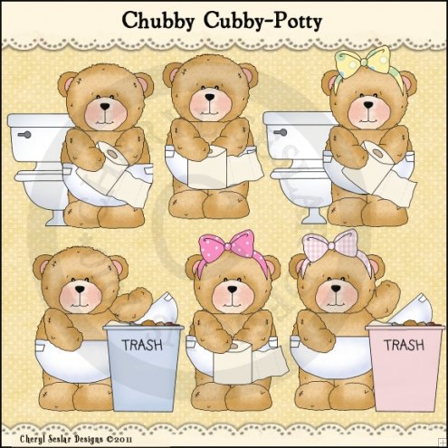 Potty Time Clipart Chubby Cubby Potty Time