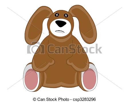 Puppy Dog Stuffed Animal   Sad Puppy Dog Csp3283296   Search Clipart