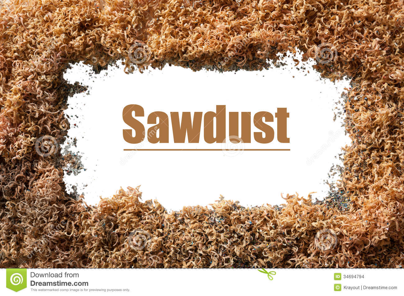 Sawdust Derived From Pencils Variety Of Colors